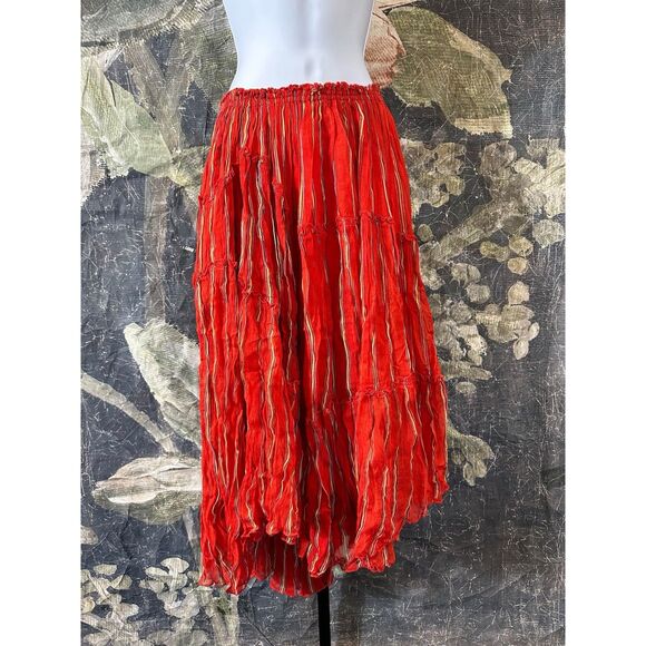 New Free People FP One Ember Printed Midi Skirt Size XS - Picture 3 of 5